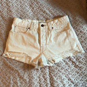 Free People high waisted jean shorts